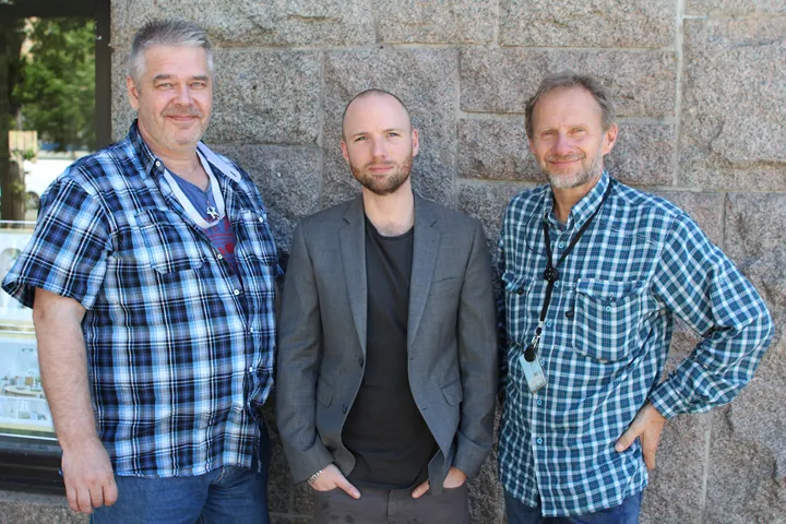 Från vänster: Peter Forsman (IIS), Ludvig Isacsson (Förenade Bolag) Anders Olofsson (polisen)