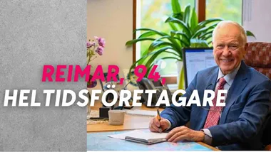Reimar, 94, är fortfarande företagare på heltid