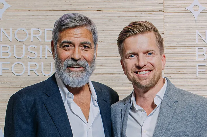 Gustaf Oscarson och George Clooney