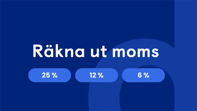 Räkna ut moms