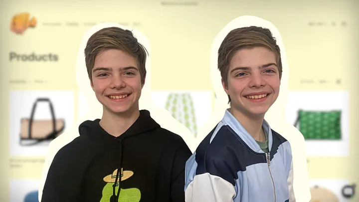 Bild på Henning och Folke framför deras onlinebutik