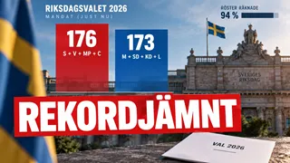 Riksdagsvalet rekordjämnt 2026